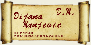 Dijana Manjević vizit kartica